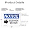 Signmission Sidewalk Detour Right Arrow OSHA Notice Sign, Aluminum, 18in W x 12in L, 2PK OS-2PACK-NS-A-1218-L-18327 - alternate 4
